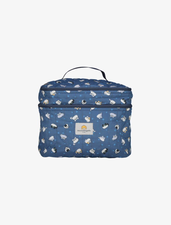 Beauty Case con due scomparti - Loaf Cats Sky Blu