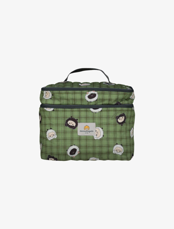 Beauty Case con due scomparti - Scottish Sheep Green