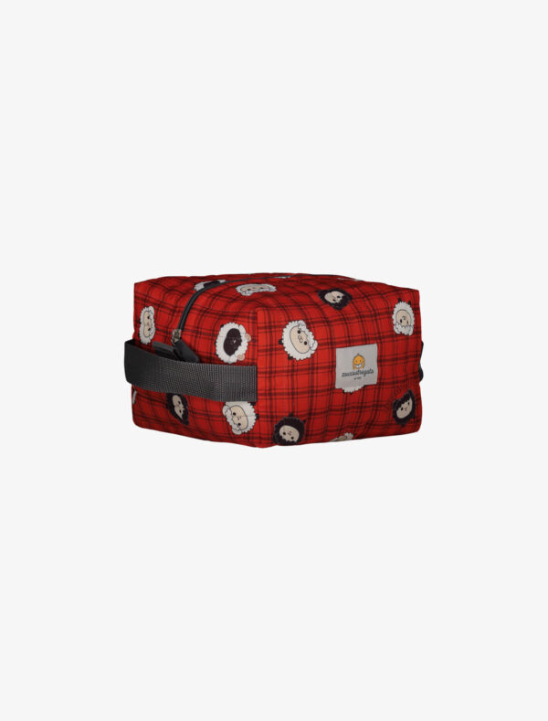 Beauty case cubo da viaggio - Scottish Sheep Red
