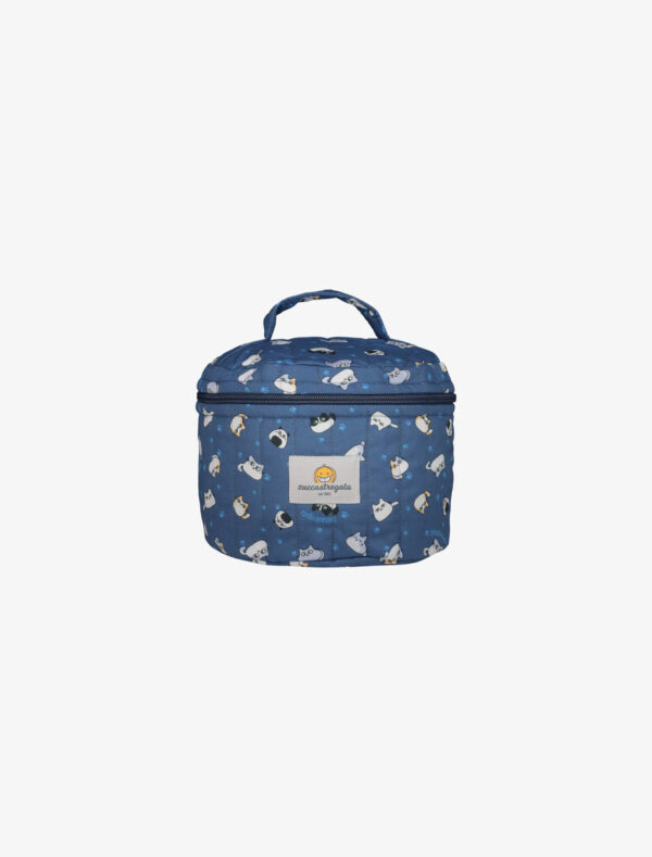 Beauty rotondo con zip - Loaf Cats Sky Blu