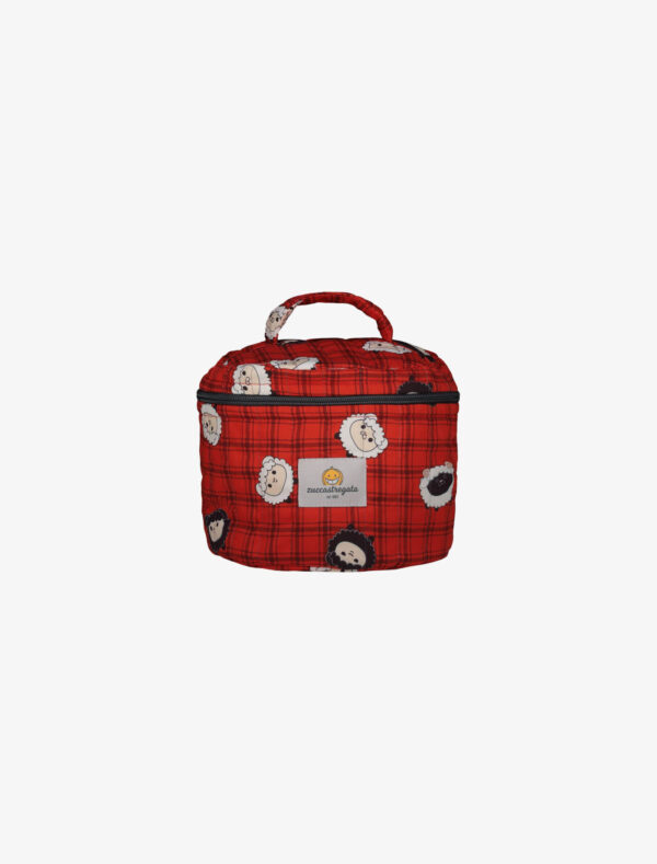Beauty rotondo con zip - Scottish Sheep Red