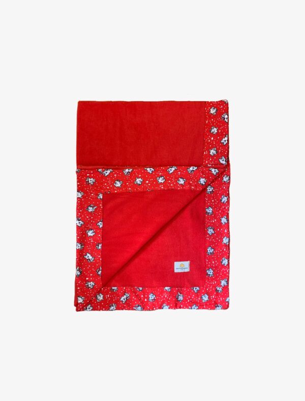 Coperta lettino - Snow Leo Rosso