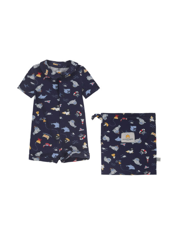 Tutina pigiama baby estiva corta - immagine 3