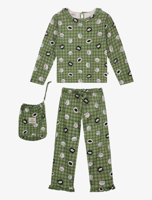 Charlotte pigiama bambina completo - Scottish Sheep Green, 4Y