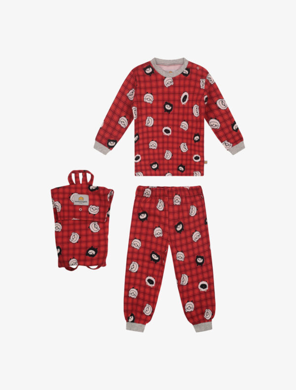 Pigiama Robin baby completo - Scottish Sheep Red, 36M