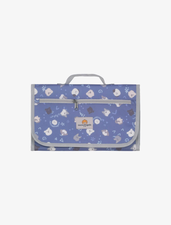 Fasciatoio baby da viaggio pieghevole - Doodle Dogs Blu