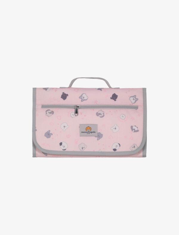 Fasciatoio baby da viaggio pieghevole - Doodle Dogs Pink