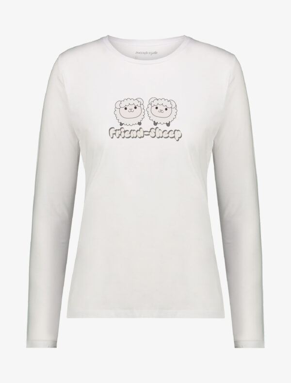 T-shirt donna maniche lunghe - Friend Sheep, L