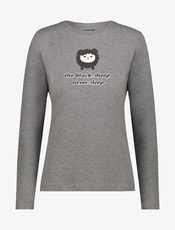 T-shirt donna maniche lunghe - Black Sheep Never Sleep, M